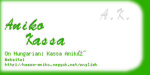 aniko kassa business card